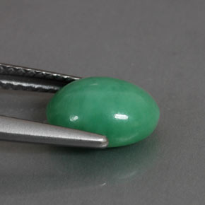 Chrysoprase Gemstone in 9 x 7 mm (calibrated) Size for Sale, Chrysoprase Stone in Green Color