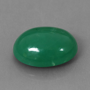 3.90 ct Green Chrysoprase Gemstone, Chrysoprase Gem in Oval Cabochon Shape for Sale.