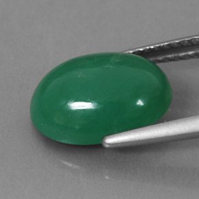 Chrysoprase Gemstone in 11.8 x 9.2 mm Size for Sale, Chrysoprase Stone in Green Color