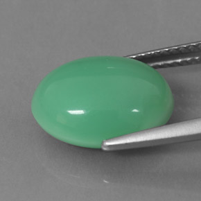 Chrysoprase Gemstone in 12.7 x 10.4 mm Size for Sale, Chrysoprase Stone in Green Color