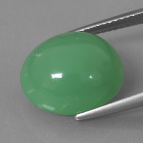 Chrysoprase Gemstone in 14 x 12 mm (calibrated) Size for Sale, Chrysoprase Stone in Green Color