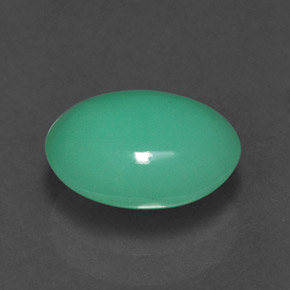 1.47 ct Green Chrysoprase Gemstone, Chrysoprase Gem in Oval Cabochon Shape for Sale.