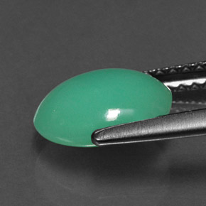 Chrysoprase Gemstone in 8.9 x 6.7 mm Size for Sale, Chrysoprase Stone in Green Color