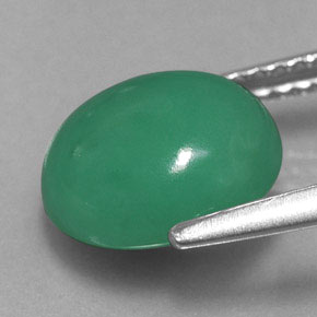 Chrysoprase Gemstone in 9.9 x 8.6 mm Size for Sale, Chrysoprase Stone in Green Color