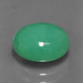 1.92 ct Green Chrysoprase Gemstone, Chrysoprase Gem in Oval Cabochon Shape for Sale.
