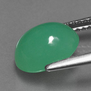 Chrysoprase Gemstone in 10 x 8 mm (calibrated) Size for Sale, Chrysoprase Stone in Green Color