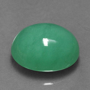 2.74 ct Green Chrysoprase Gemstone, Chrysoprase Gem in Oval Cabochon Shape for Sale.
