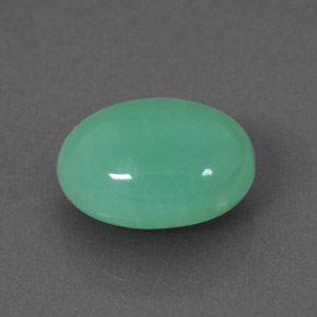 2.68 ct Green Chrysoprase Stone, Natural Chrysoprase in Oval Cabochon Shape for Sale