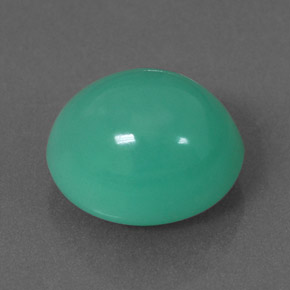 4.62 ct Green Chrysoprase Stone, Natural Chrysoprase in Oval Cabochon Shape for Sale