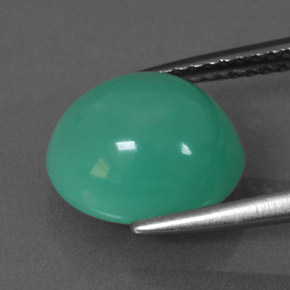 Chrysoprase Gemstone in 10.7 x 9.5 mm Size for Sale, Chrysoprase Stone in Green Color