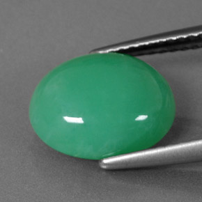 Chrysoprase Gemstone in 11 x 9 mm (calibrated) Size for Sale, Chrysoprase Stone in Green Color