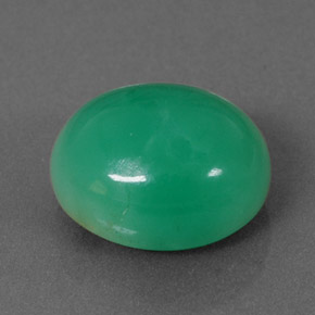 4.67 ct Green Chrysoprase Stone, Natural Chrysoprase in Oval Cabochon Shape for Sale