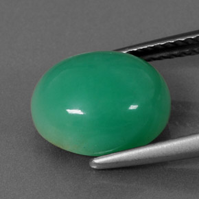 Chrysoprase Gemstone in 11 x 9 mm (calibrated) Size for Sale, Chrysoprase Stone in Green Color