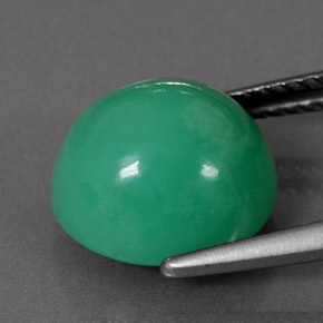 Chrysoprase Gemstone in 10.9 x 10.1 mm Size for Sale, Chrysoprase Stone in Green Color