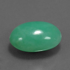 4.43 ct Green Chrysoprase Stone, Natural Chrysoprase in Oval Cabochon Shape for Sale