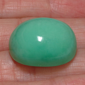 Chrysoprase Gemstone in 22.3 x 19.1 mm Size for Sale, Chrysoprase Stone in Green Color