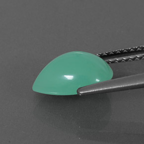Chrysoprase Gemstone in 10 x 7.3 mm Size for Sale, Chrysoprase Stone in Green Color