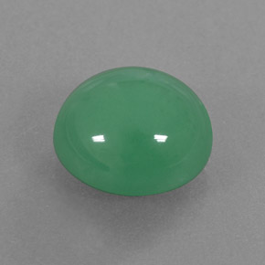 5.13 ct Green Chrysoprase Stone, Natural Chrysoprase in Oval Cabochon Shape for Sale