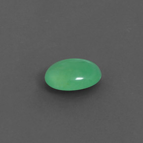 1.43 ct Green Chrysoprase Stone, Natural Chrysoprase in Oval Cabochon Shape for Sale