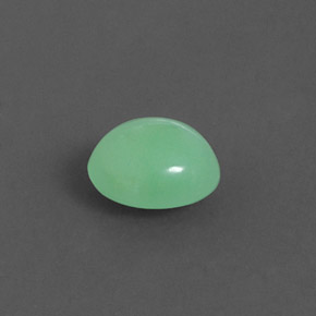 1.79 ct Green Chrysoprase Stone, Natural Chrysoprase in Oval Cabochon Shape for Sale