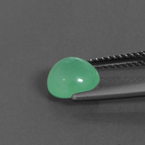Chrysoprase Gemstone in 7.5 mm Size for Sale, Chrysoprase Stone in Green Color
