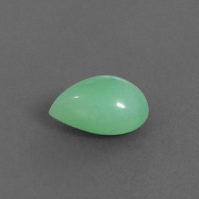 2.13 ct Green Chrysoprase Stone, Natural Chrysoprase in Pear Cabochon Shape for Sale