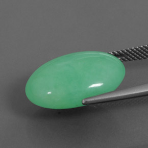 Chrysoprase Gemstone in 18 x 13 mm (calibrated) Size for Sale, Chrysoprase Stone in Green Color