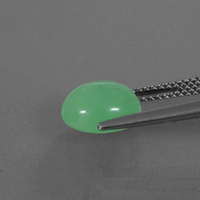 Chrysoprase Gemstone in 9.3 x 8 mm Size for Sale, Chrysoprase Stone in Green Color