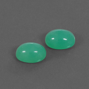 2.10 ct Green Chrysoprase Stone, Natural Chrysoprase in Oval Cabochon Shape for Sale