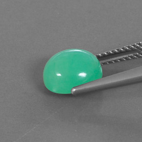 Chrysoprase Gemstone in 8.9 x 8 mm Size for Sale, Chrysoprase Stone in Green Color