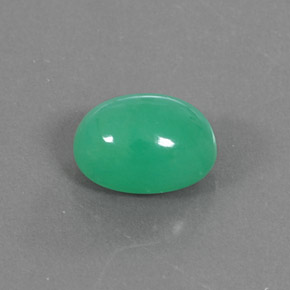 5.44 ct Green Chrysoprase Stone, Natural Chrysoprase in Oval Cabochon Shape for Sale