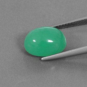 Chrysoprase Gemstone in 11.9 x 8.9 mm Size for Sale, Chrysoprase Stone in Green Color