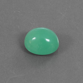 2.52 ct Green Chrysoprase Stone, Natural Chrysoprase in Oval Cabochon Shape for Sale