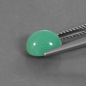 Chrysoprase Gemstone in 8.7 x 7.8 mm Size for Sale, Chrysoprase Stone in Green Color