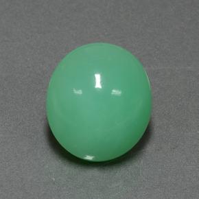 Medium Green Chrysoprase Gem - 12.5ct Oval Cabochon (ID: 505416)