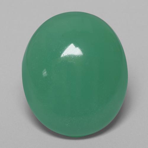 Clover Green Chrysoprase Gem - 23.7ct Oval Cabochon (ID: 505417)