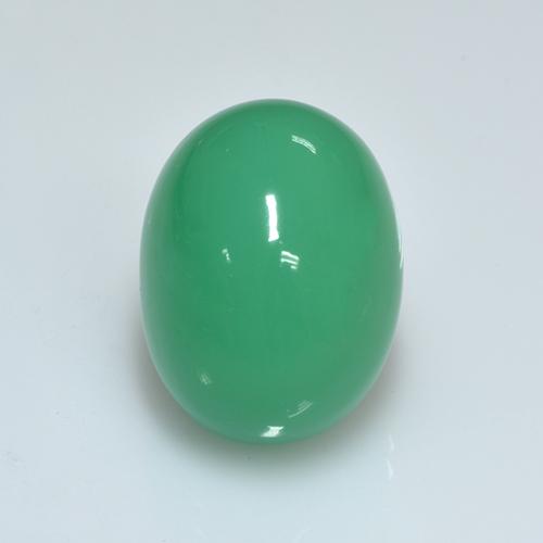 Medium Green Chrysoprase Gem - 18.5ct Oval Cabochon (ID: 505457)