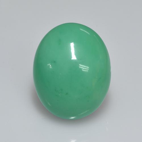 Mint Green Chrysoprase Gem - 18ct Oval Cabochon (ID: 505458)
