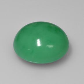 Chrysoprase Gemstone in 17.1 x 15.8 mm Size for Sale, Chrysoprase Stone in Medium Green Color