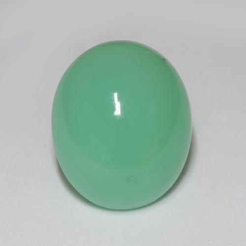 hellgrün Chrysopras Edelstein - 12.1ct Oval Cabochon (ID: 510620)