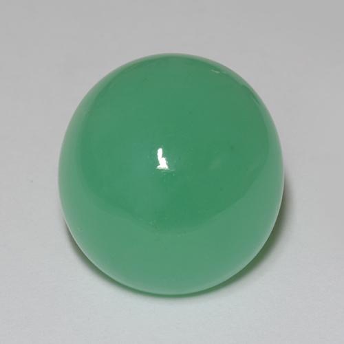 Medium Green Хризопраз Камень - 10.9ct Овал Кабошон (ID: 510625)