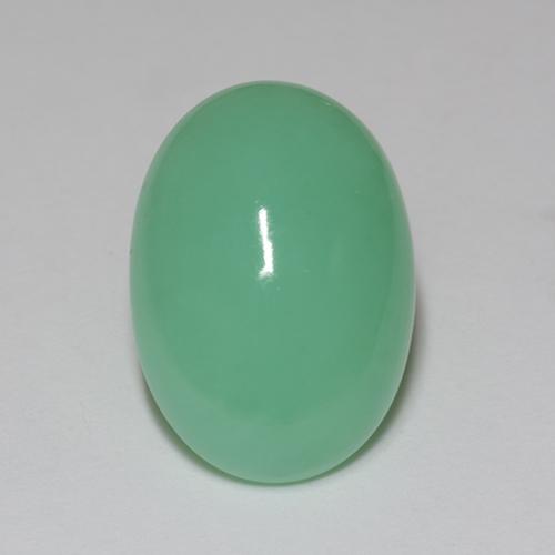 Verde menta Crisoprasa Gema - 8.5ct Cabujón Óvalo (ID: 510627)