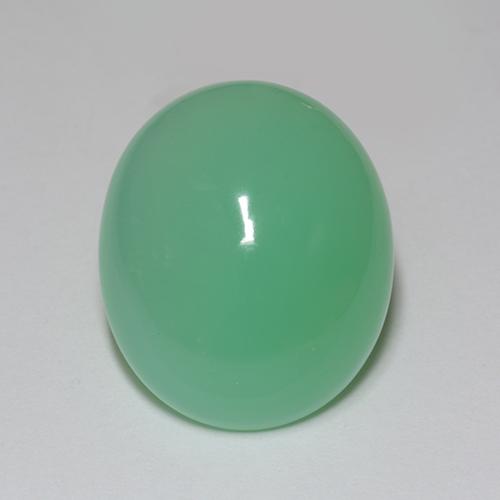 Deep Fern Green Chrysoprase Gem - 11.5ct Oval Cabochon (ID: 510629)