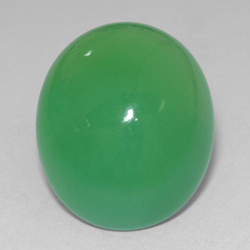 Shamrock Green Crisoprasio Gem - 9.6ct Ovale cabochon (ID: 510662)