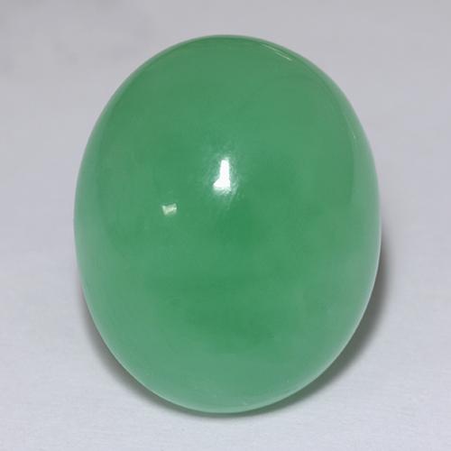 Medium Green Chrysoprase Gem - 13.5ct Oval Cabochon (ID: 510760)