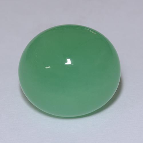 11.16 ct Green Chrysoprase Stone, Natural Chrysoprase in Oval Cabochon Shape for Sale