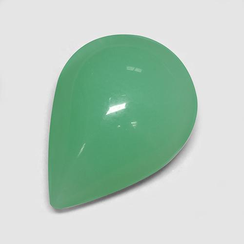 Chrysoprase Gemstone in 14.5 x 10.6 mm Size for Sale, Chrysoprase Stone in Yellowish Green Color