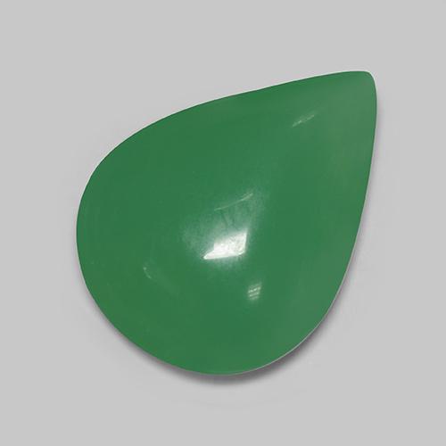 Clover Green Chrysoprase Gem - 6.7ct Pear Cabochon (ID: 511243)