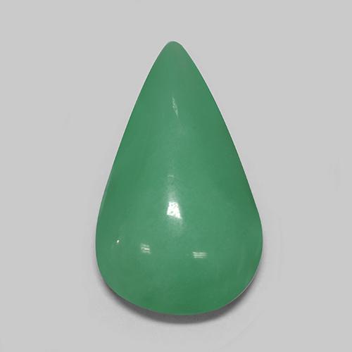 Mint Green Chrysoprase Gem - 5.1ct Pear Cabochon (ID: 511246)