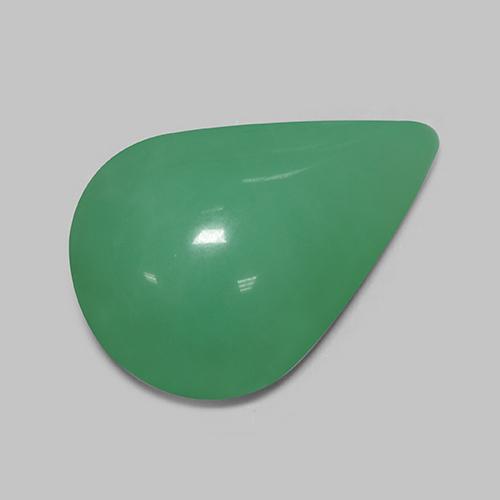 Verde medio Crisoprasa Gema - 5.9ct Cabujón Pera (ID: 511247)